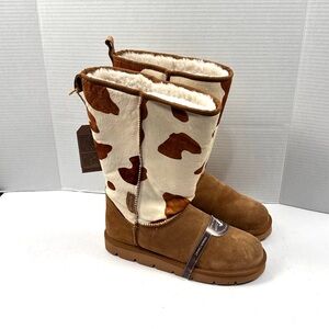 Superlamb Turano Cow Hair Boots Sz 10